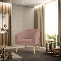 Cadeira Sala De Jantar Pé Palito Natural Kit 2 Stella Bouclê D03 - D'rossi Cor Rose - 7