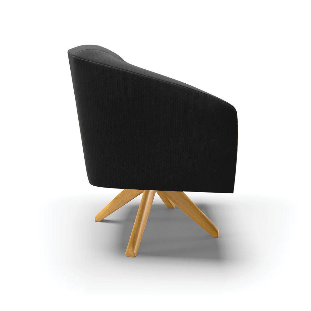 Cadeira Sala De Jantar Giratória Ma30 Kit 2 Stella Suede D03 - D'rossi Cor Preto - 2