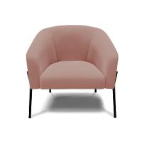 Cadeira Sala De Jantar Pé De Ferro Preto Kit 2 Stella Veludo D03 - D'rossi Cor Rose - 3