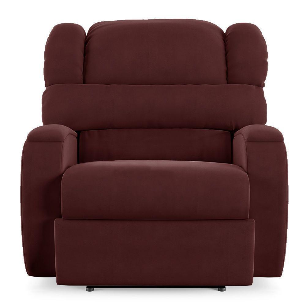 Poltrona Do Papai Reclinável Napoli Power Touch Veludo Vinho Fh1 - 4