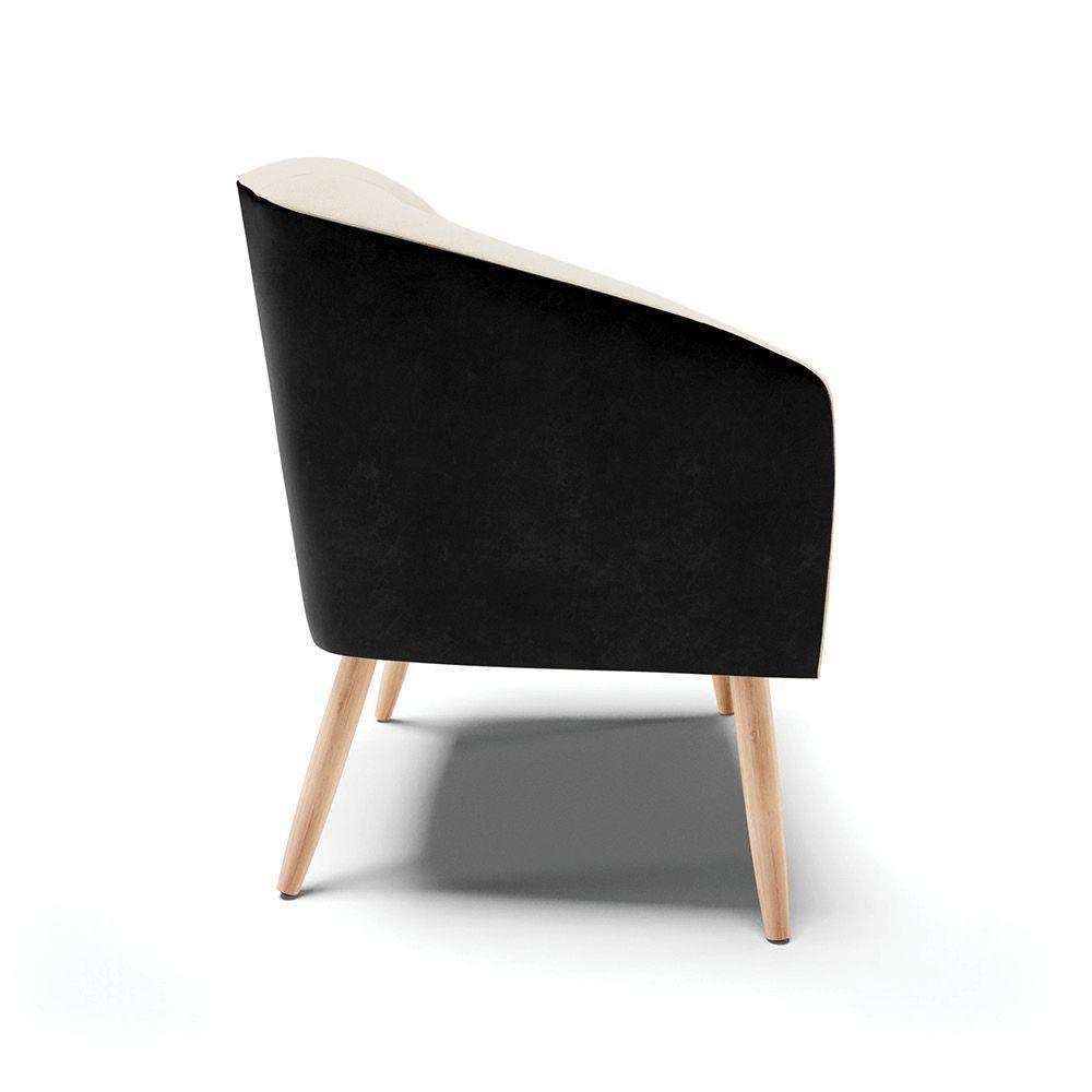 Cadeira Sala De Jantar Pé Palito Natural Stella Pto/linho D03 - D'rossi Cor Bege - 2