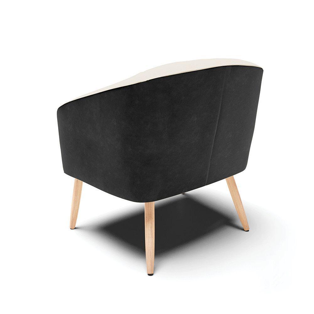 Cadeira Sala De Jantar Pé Palito Natural Stella Pto/linho D03 - D'rossi Cor Bege - 4