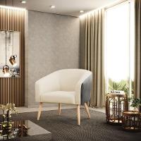 Cadeira Sala De Jantar Pé Palito Natural Stella Pto/linho D03 - D'rossi Cor Bege - 6