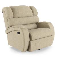 Poltrona Do Papai Reclinável Napoli Glider Giratória Linho Bege Fh1 - 1