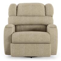 Poltrona Do Papai Reclinável Napoli Glider Giratória Linho Bege Fh1 - 3
