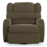 Poltrona Do Papai Reclinável Napoli Glider Giratória Veludo Capuccino Fh1 - 3