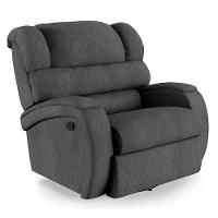 Poltrona Do Papai Reclinável Napoli Glider Giratória Massagem Linho Grafite Fh1 - 1