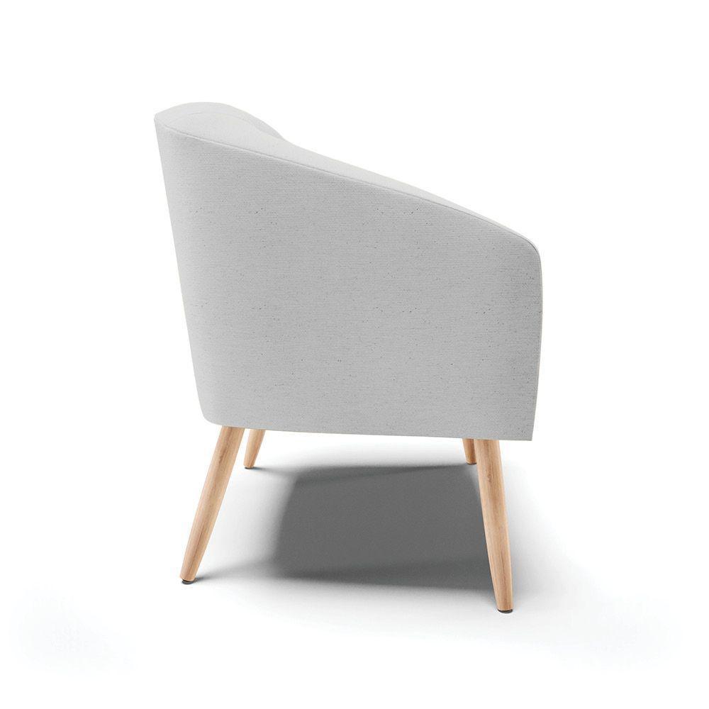 Cadeira Sala De Jantar Pé Palito Natural Kit 2 Stella Linho D03 - D'rossi Cor Cinza - 2