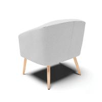 Cadeira Sala De Jantar Pé Palito Natural Kit 2 Stella Linho D03 - D'rossi Cor Cinza