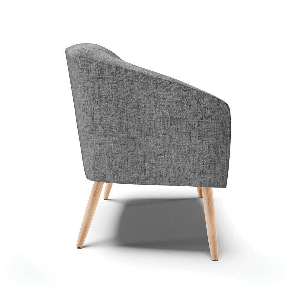 Cadeira Sala De Jantar Pé Palito Natural Stella Linho D03 - D'rossi Cor Grafite - 4