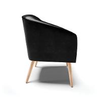 Cadeira Sala De Jantar Pé Palito Natural Kit 2 Stella Sintético Pu D03 - D'rossi Cor Preto - 2