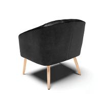 Cadeira Sala De Jantar Pé Palito Natural Kit 2 Stella Sintético Pu D03 - D'rossi Cor Preto