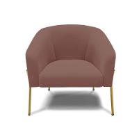 Cadeira Sala De Jantar Pé De Ferro Dourado Kit 2 Stella Veludo D03 - D'rossi Cor Rose - 3