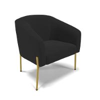 Cadeira Sala De Jantar Pé De Ferro Dourado Kit 2 Stella Veludo D03 - D'rossi Cor Preto - 2