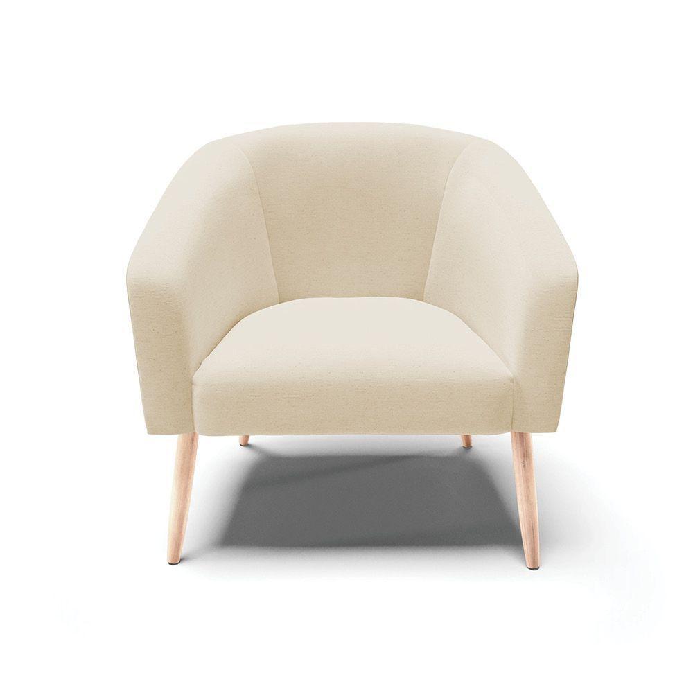 Cadeira Sala De Jantar Pé Palito Natural Kit 2 Stella Linho D03 - D'rossi Cor Bege - 3