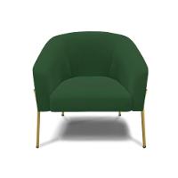 Cadeira Sala De Jantar Pé De Ferro Dourado Kit 2 Stella Veludo D03 - D'rossi Cor Verde - 3