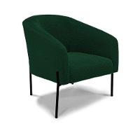 Cadeira Sala De Jantar Pé De Ferro Preto Kit 2 Stella Bouclê D03 - D'rossi Cor Verde - 2