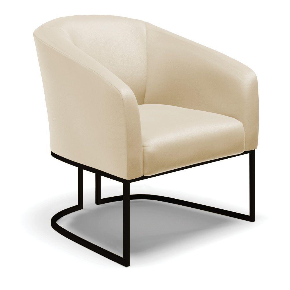 Cadeira Sala De Jantar Industrial Preto Kit 2 Stella Sintético D03 - D'rossi Cor Bege - 3