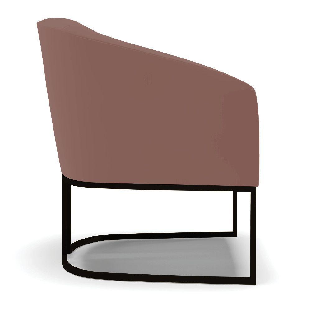 Cadeira Sala De Jantar Base Industrial Preto Kit 2 Stella Veludo D03 - D'rossi Cor Rose - 2