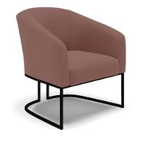 Cadeira Sala De Jantar Base Industrial Preto Kit 2 Stella Veludo D03 - D'rossi Cor Rose - 3