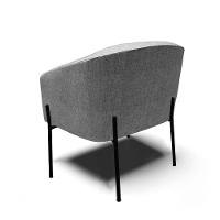 Cadeira Sala De Jantar Pé De Ferro Preto Kit 2 Stella Linho D03 - D'rossi Cor Grafite