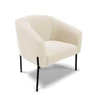 Cadeira Sala De Jantar Pé De Ferro Preto Stella Veludo D03 - D'rossi Cor Bege - 1