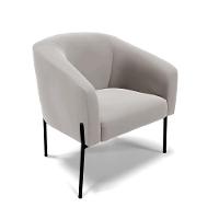 Cadeira Sala De Jantar Pé De Ferro Preto Stella Veludo D03 - D'rossi Cor Cinza - 1