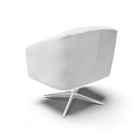 Cadeira Sala De Jantar Giratória Cromada Kit 2 Stella Sintético D03 - D'rossi Cor Branco - 2