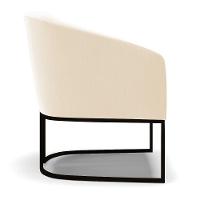 Cadeira Sala De Jantar Base Industrial Preto Kit 2 Stella Suede D03 - D'rossi Cor Bege - 2