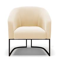 Cadeira Sala De Jantar Base Industrial Preto Kit 2 Stella Suede D03 - D'rossi Cor Bege