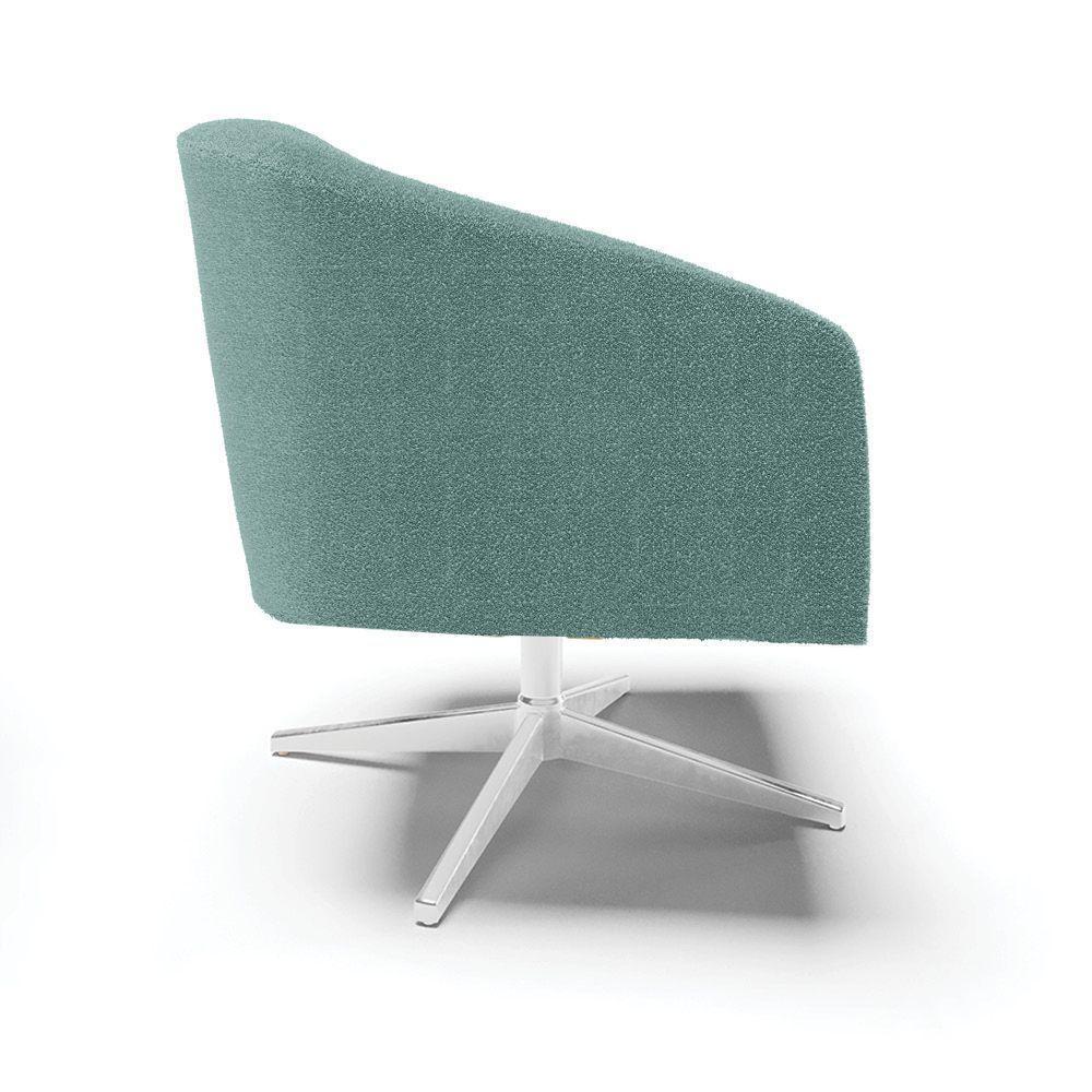 Cadeira Sala De Jantar Giratória Base Cromada Stella Bouclê D03 - D'rossi Cor Menta - 2
