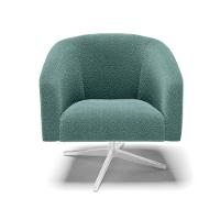 Cadeira Sala De Jantar Giratória Base Cromada Stella Bouclê D03 - D'rossi Cor Menta - 3