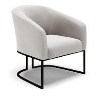 Cadeira Sala De Jantar Base Industrial Preto Kit 2 Stella Veludo D03 - D'rossi Cor Cinza - 3