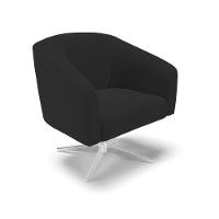 Cadeira Sala De Jantar Giratória Base Cromada Stella Veludo D03 - D'rossi Cor Preto - 1