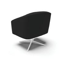 Cadeira Sala De Jantar Giratória Base Cromada Stella Veludo D03 - D'rossi Cor Preto