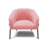 Cadeira Sala De Jantar Pé De Ferro Preto Stella Suede D03 - D'rossi Cor Rose - 3