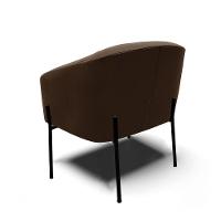 Cadeira Sala De Jantar Pé De Ferro Preto Stella Suede D03 - D'rossi Cor Marrom - 2