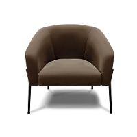 Cadeira Sala De Jantar Pé De Ferro Preto Stella Suede D03 - D'rossi Cor Marrom - 3