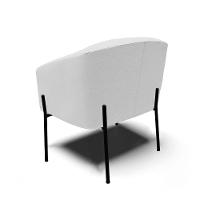 Cadeira Sala De Jantar Pé De Ferro Preto Stella Linho D03 - D'rossi Cor Cinza - 2