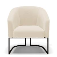 Cadeira Sala De Jantar Base Industrial Preto Kit 2 Stella Linho D03 - D'rossi Cor Bege