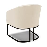 Cadeira Sala De Jantar Base Industrial Preto Kit 2 Stella Linho D03 - D'rossi Cor Bege - 5