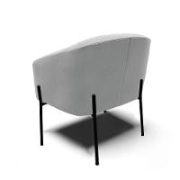 Cadeira Sala De Jantar Pé De Ferro Preto Stella Suede D03 - D'rossi Cor Cinza - 2