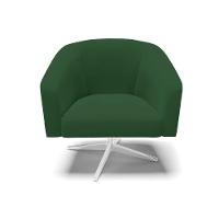 Cadeira Sala De Jantar Giratória Base Cromada Kit 2 Stella Veludo D03 - D'rossi Cor Verde - 3