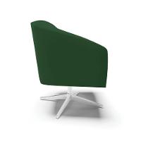 Cadeira Sala De Jantar Giratória Base Cromada Kit 2 Stella Veludo D03 - D'rossi Cor Verde - 5