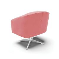 Cadeira Sala De Jantar Giratória Base Cromada Kit 2 Stella Suede D03 - D'rossi Cor Rose - 5