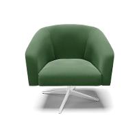 Cadeira Sala De Jantar Giratória Base Cromada Stella Suede D03 - D'rossi Cor Verde - 3