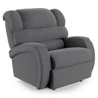 Poltrona Do Papai Reclinável Napoli Power Touch Veludo Fh1 Cinza - 1