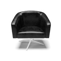 Cadeira Sala De Jantar Giratória Base Cromada Stella Sintético Pu D03 - D'rossi Cor Preto - 3