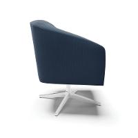 Cadeira Sala De Jantar Giratória Base Cromada Stella Suede D03 - D'rossi Cor Azul Marinho - 2