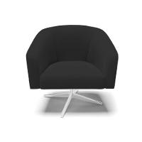 Cadeira Sala De Jantar Giratória Base Cromada Kit 2 Stella Veludo D03 - D'rossi Cor Preto